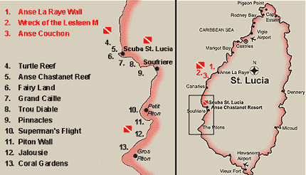 St Lucia Dive Sites